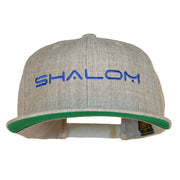 Shalom Embroidered Wool Blend Snapback Cap