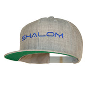 Shalom Embroidered Wool Blend Snapback Cap