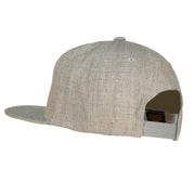 Shalom Embroidered Wool Blend Snapback Cap