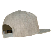 Shalom Embroidered Wool Blend Snapback Cap