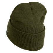 USSF with Delta Logo Embroidered 12 Inch Cuff Long Beanie - Olive OSFM