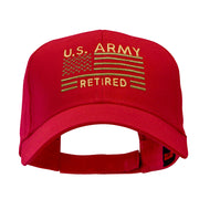 US Army Retired Embroidered Low Profile Cotton Twill Cap