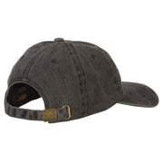 Mississippi with Map Outline Embroidered Washed Cotton Twill Cap