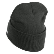 USSF with Delta Logo Embroidered 12 Inch Cuff Long Beanie - Charcoal OSFM