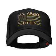 US Army Retired Embroidered Low Profile Cotton Twill Cap