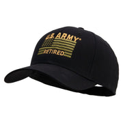 Licensed U.S. Army Retired Flag Embroiderd Low Profile Cap - Black OSFM