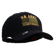 Licensed U.S. Army Retired Flag Embroiderd Low Profile Cap - Black OSFM