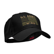 US Army Retired Embroidered Low Profile Cotton Twill Cap