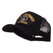 US Air Force Veteran Military Patched Mesh Cap