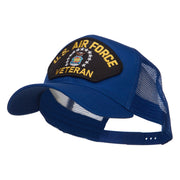 US Air Force Veteran Military Patched Mesh Cap