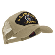 US Air Force Veteran Military Patched Mesh Cap