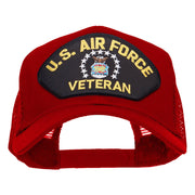 US Air Force Veteran Military Patched Mesh Cap