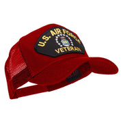 US Air Force Veteran Military Patched Mesh Cap