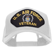 US Air Force Veteran Military Patched Mesh Cap