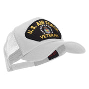 US Air Force Veteran Military Patched Mesh Cap