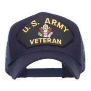 US Army Veteran Military Patched Mesh Cap