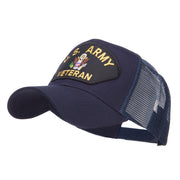 US Army Veteran Military Patched Mesh Cap