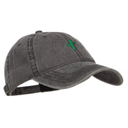 Single Cactus Embroidered Washed Cap