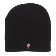 Mini Ice Cream Embroidered Short Beanie