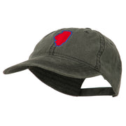 Illinois State Map Embroidered Washed Cotton Cap