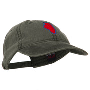 Illinois State Map Embroidered Washed Cotton Cap