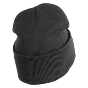 US Space Force with Delta Logo Embroidered 12 Inch Long Beanie - Charcoal OSFM