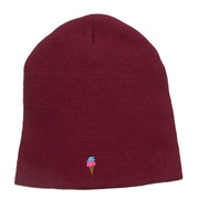 Mini Ice Cream Embroidered Short Beanie