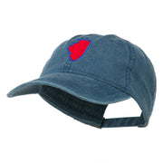 Illinois State Map Embroidered Washed Cotton Cap