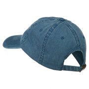 Illinois State Map Embroidered Washed Cotton Cap