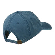 Illinois State Map Embroidered Washed Cotton Cap