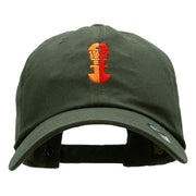 Incan Symbol Embroidered Unstructured Cotton Twill Cap