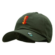 Incan Symbol Embroidered Unstructured Cotton Twill Cap