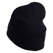 US Space Force with Delta Logo Embroidered 12 Inch Long Beanie - Black OSFM