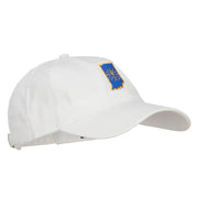 Indiana State Flag Map Embroidered Washed Cap