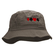 Card Suits Embroidered Bucket Hat