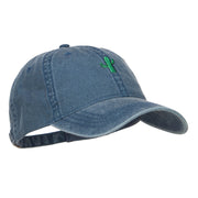 Single Cactus Embroidered Washed Cap