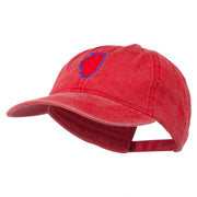 Illinois State Map Embroidered Washed Cotton Cap