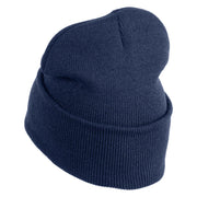 US Space Force with Delta Logo Embroidered 12 Inch Long Beanie - Navy OSFM
