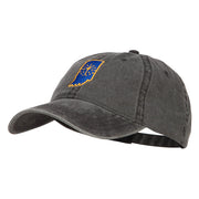 Indiana State Flag Map Embroidered Washed Cap