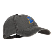 Indiana State Flag Map Embroidered Washed Cap