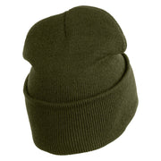 US Space Force with Delta Logo Embroidered 12 Inch Long Beanie - Olive OSFM