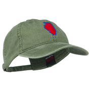 Illinois State Map Embroidered Washed Cotton Cap