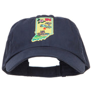 USA State Indiana Patched Low Profile Cap