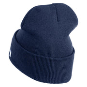 USAF Blue Letter Logo Embroidered 12 Inch Long Beanie - Navy OSFM