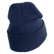 USAF Blue Letter Logo Embroidered 12 Inch Long Beanie - Navy OSFM