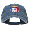 Iowa State Flag Map Embroidered Washed Cap