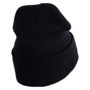 USAF Blue Letter Logo Embroidered 12 Inch Long Beanie - Black OSFM
