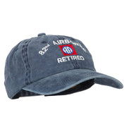 82nd Airborne Retired Embroidered Washed Cotton Twill Cap