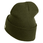 USAF Blue Letter Logo Embroidered 12 Inch Long Beanie - Olive OSFM