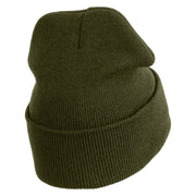 USAF Blue Letter Logo Embroidered 12 Inch Long Beanie - Olive OSFM